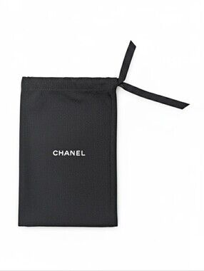 Authentic CHANEL Drawstring Dust Bag Pouch 11.5"x7.5" Black